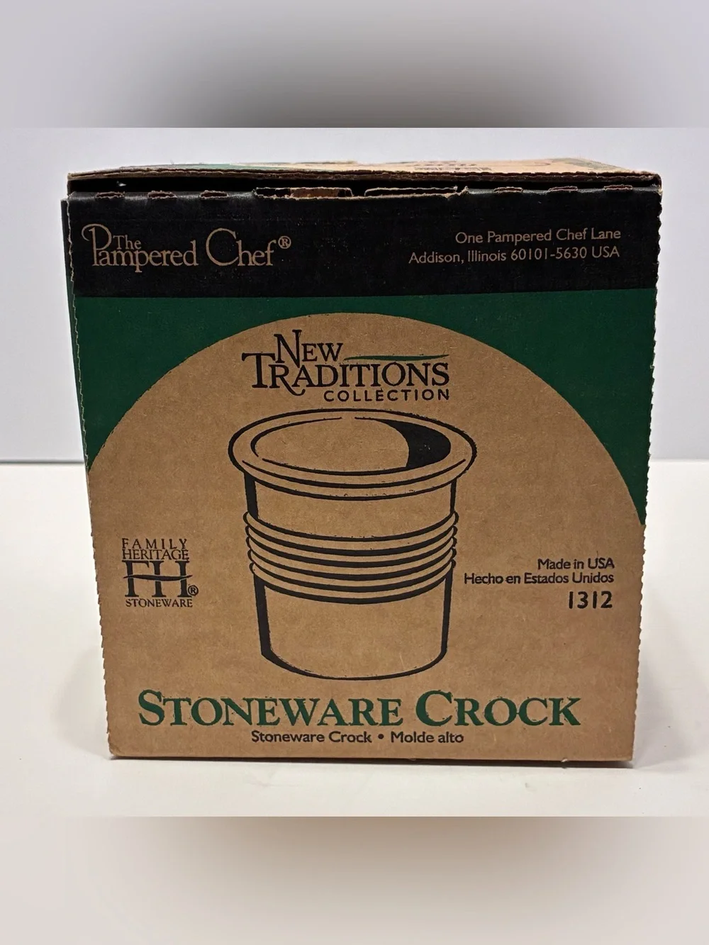 Pampered Chef New Traditions Collection Stoneware Crock Blue NEW